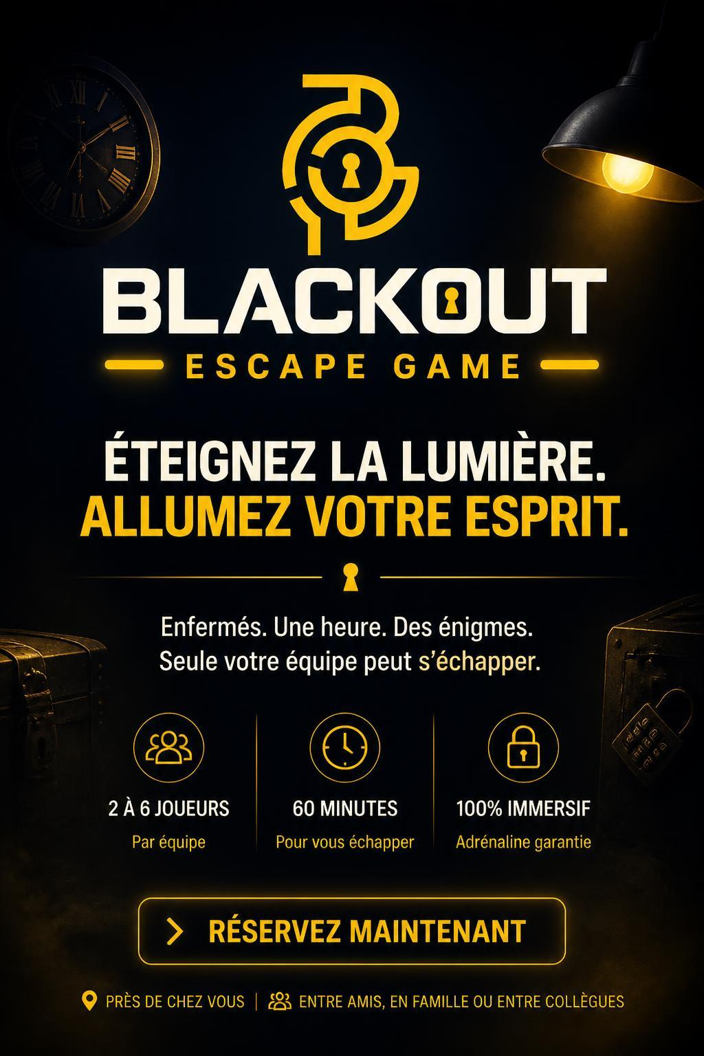 Visuel Blackout Escape Game au format portrait